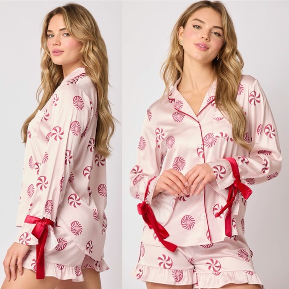 Candy Cane Pink Christmas Pajamas - Picture 6 of 10
